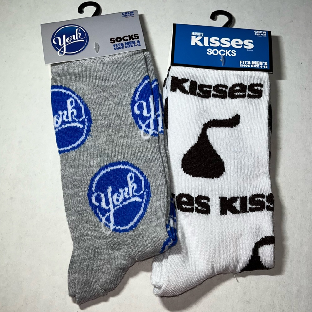 Odd Sox‎ Hershey Kisses and York Crew Socks New in Package Novelty, Fun Socks